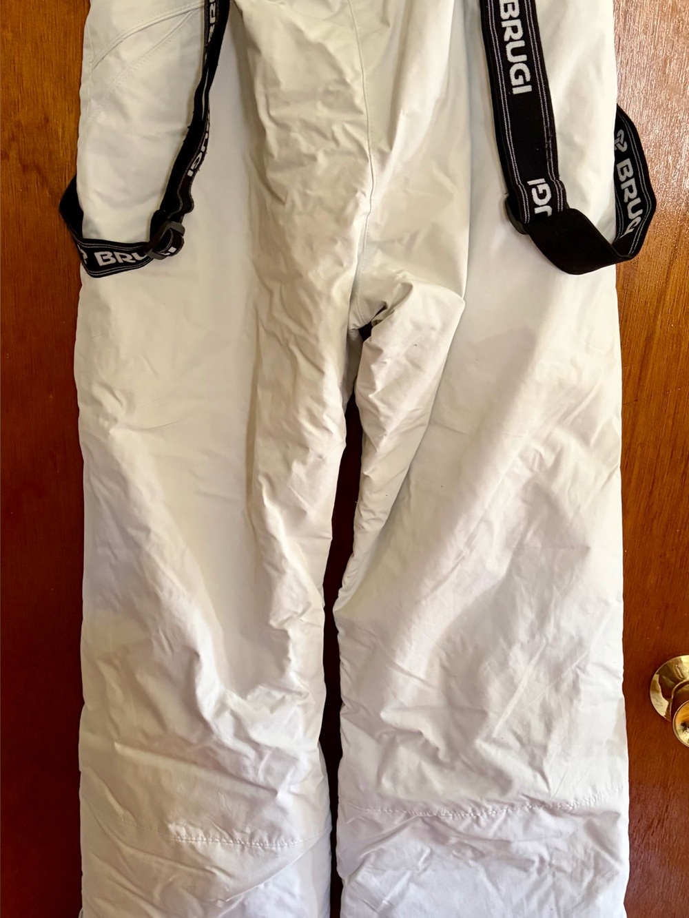 White women Insulated Ski Pants with Branded Suspenders